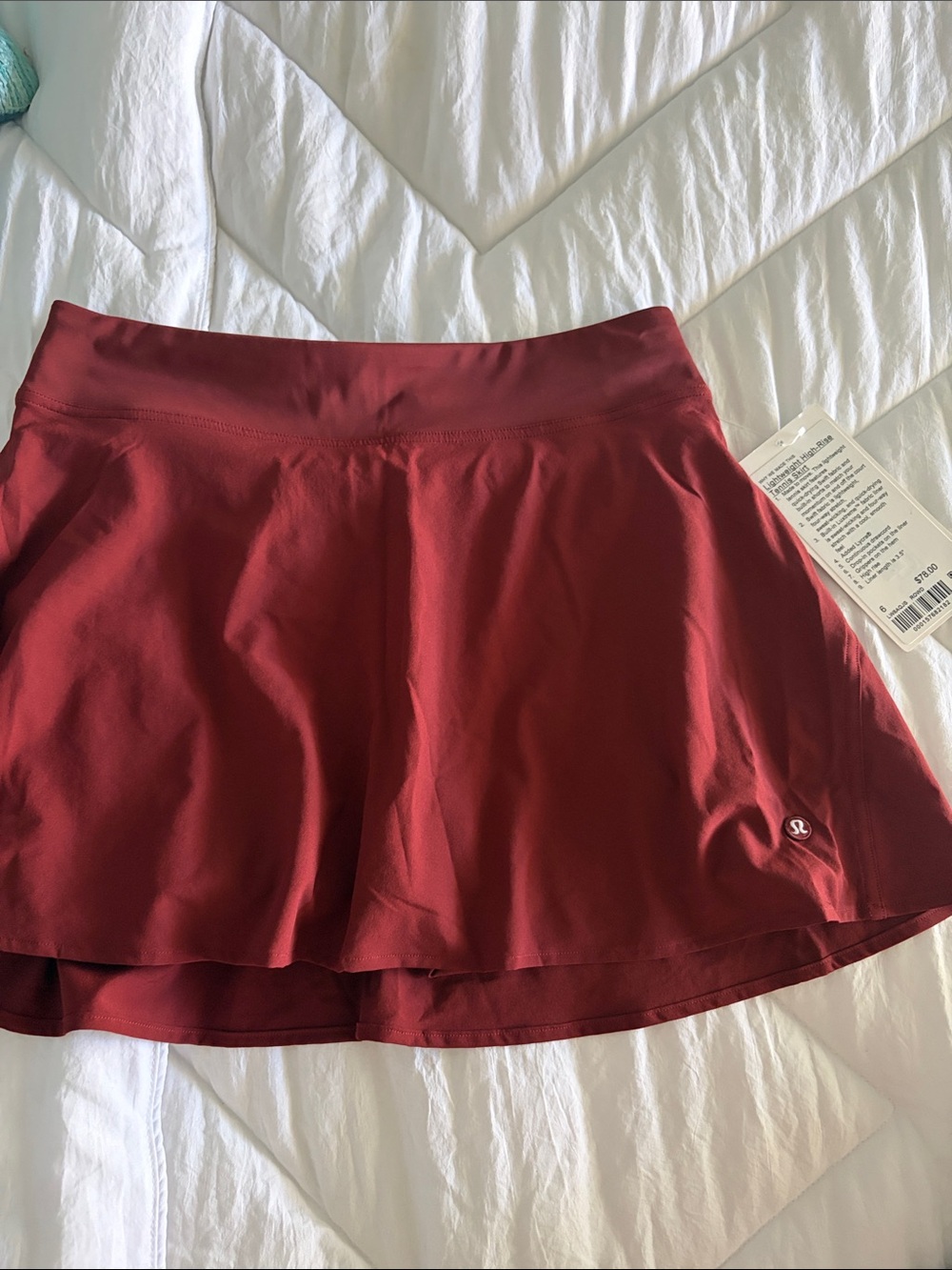 lululemon athletica Deep Red Flared Athletic Skirt